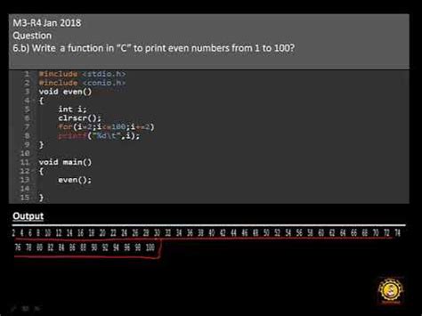 print even numbers in c